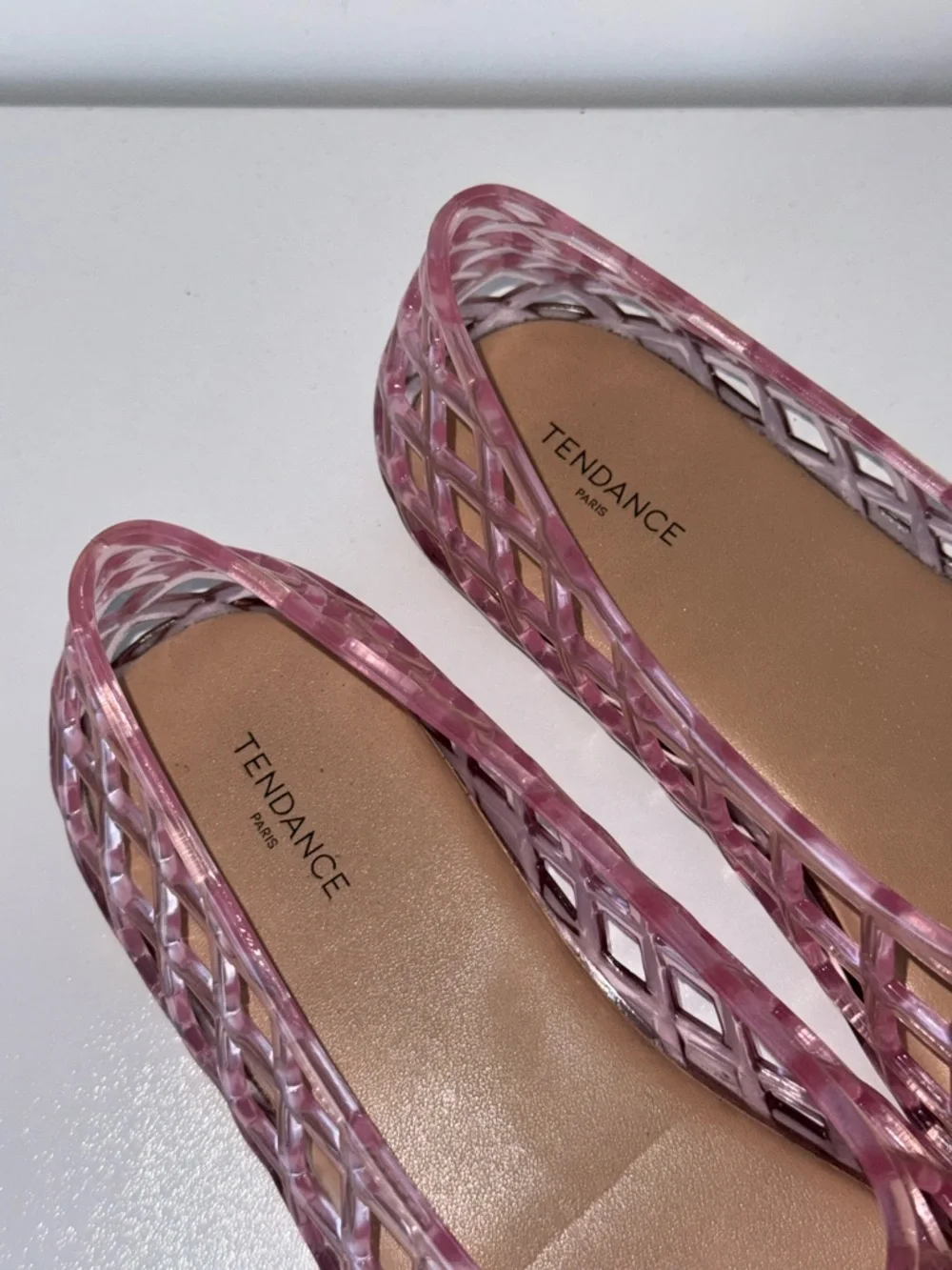 TENDANCE - Pink Jelly Lattice Slip-On Flats size 8 - Picture 3 of 11